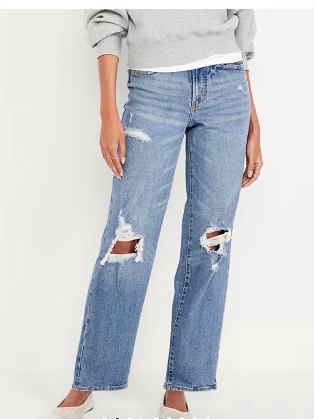 NWT Old Navy OG Loose High rise distressed jeans - size 6